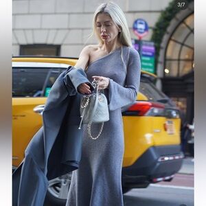 Elegant Gray One-Shoulder Dress size XS